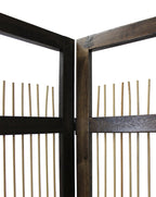 72" Brown Willow Panel Screen Room Divider