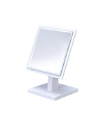 9" Pink Wood Square Freestanding Framed Makeup Shaving Tabletop Mirror