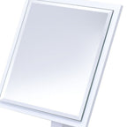 9" Pink Wood Square Freestanding Framed Makeup Shaving Tabletop Mirror