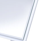 9" Pink Wood Square Freestanding Framed Makeup Shaving Tabletop Mirror