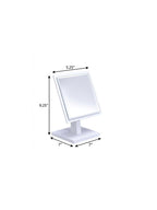 9" Pink Wood Square Freestanding Framed Makeup Shaving Tabletop Mirror