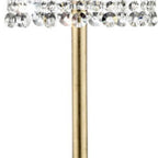 65" Gold And White Novelty Floor Lamp With White Fabric Drum Shade