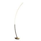 62" Silver And Soft White Arc LED Floor Lamp