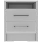 20" Wood Two Drawer Nightstand