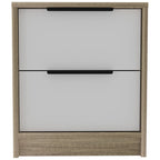 19" Wood Two Drawer Nightstand