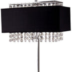 28" Silver Bedside Lamp With Shade