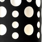 33" Steel Mod Table Lamp With Black And Red Drum Shade