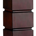 27" Brown Bedside Table Lamp With White Shade