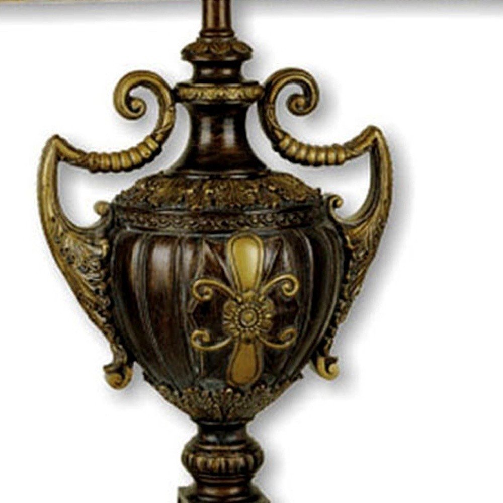 31" Gold Bedside Lamp With Bell Shade