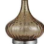 Brown Textured Glass Table Lamp