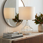 Clear Textured Glass Table Lamp