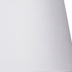 29" Silver Metal Table Lamp With White Classic Empire Shade