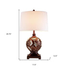 Brown Metallic Mosaic Design Table Lamp