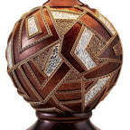 Brown Metallic Mosaic Design Table Lamp