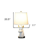 21" Silver And White Novelty Llama Lamp With White Drum Shade