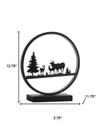 13" Black Bedside Led Table Lamp