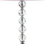 22" Crystal With Pink And White Dot Shade Table Lamp