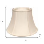 White Monay Shantung Silk Drum Lamp Shade