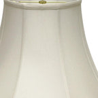 White Monay Shantung Silk Bell Lamp Shade