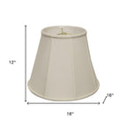 16" White Slanted Empire Monay Shantung Lampshade
