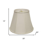 20" White Slanted Empire Monay Shantung Lampshade