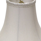White Monay Shantung Silk Bell Lamp Shade