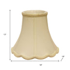 Ivory Monay Shantung Silk Bell Lamp Shade