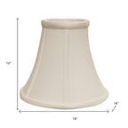 White Monay Shantung Silk Bell Lamp Shade