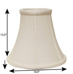White Monay Shantung Silk Bell Lamp shade