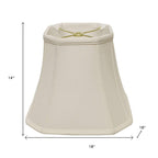 White Monay Shantung Silk Square Lamp Shade