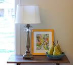 White Linen Drum Lamp Shade