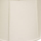 White Linen Drum Lamp Shade