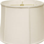 White Linen Drum Lamp Shade