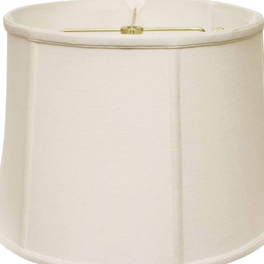 White Linen Drum Lamp Shade