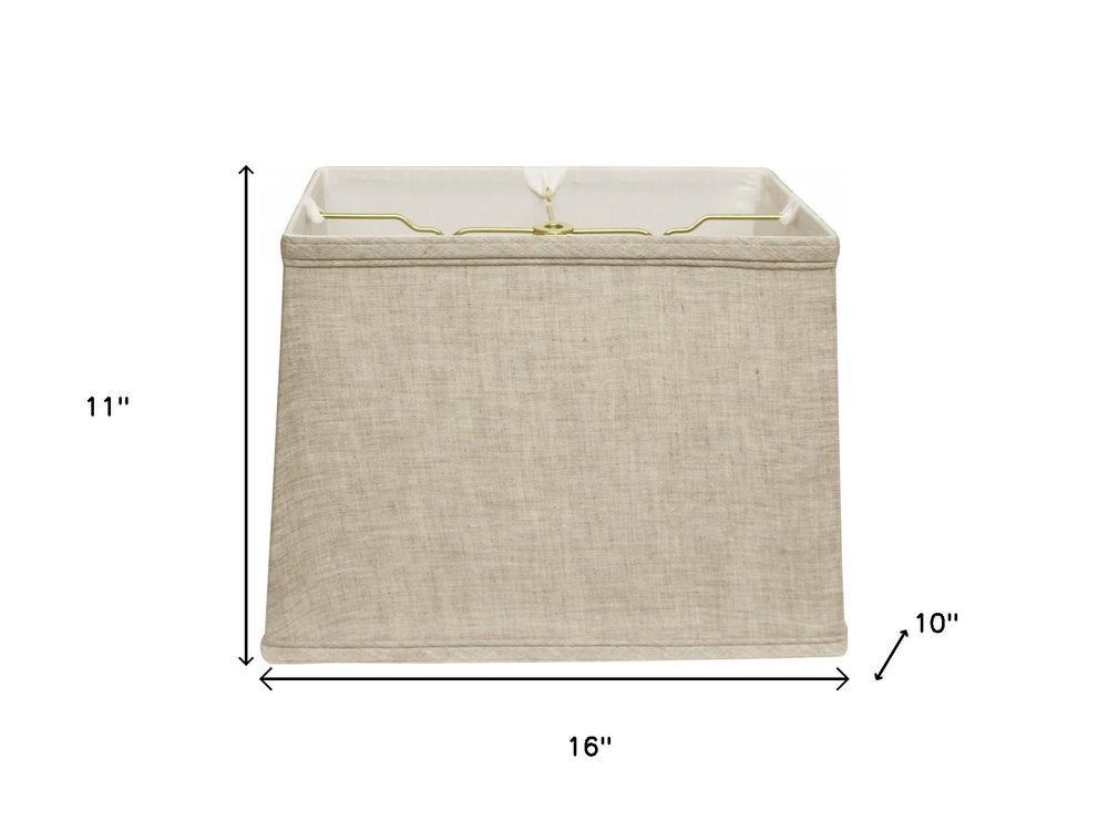 16" Cream Throwback Rectangle Linen Lampshade