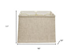16" Cream Throwback Rectangle Linen Lampshade