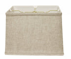 16" Cream Throwback Rectangle Linen Lampshade
