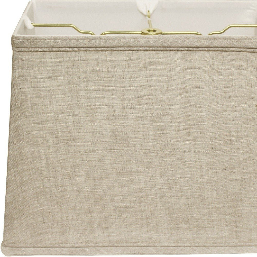 16" Cream Throwback Rectangle Linen Lampshade