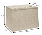 18" Cream Throwback Rectangle Linen Lampshade