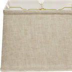 18" Cream Throwback Rectangle Linen Lampshade