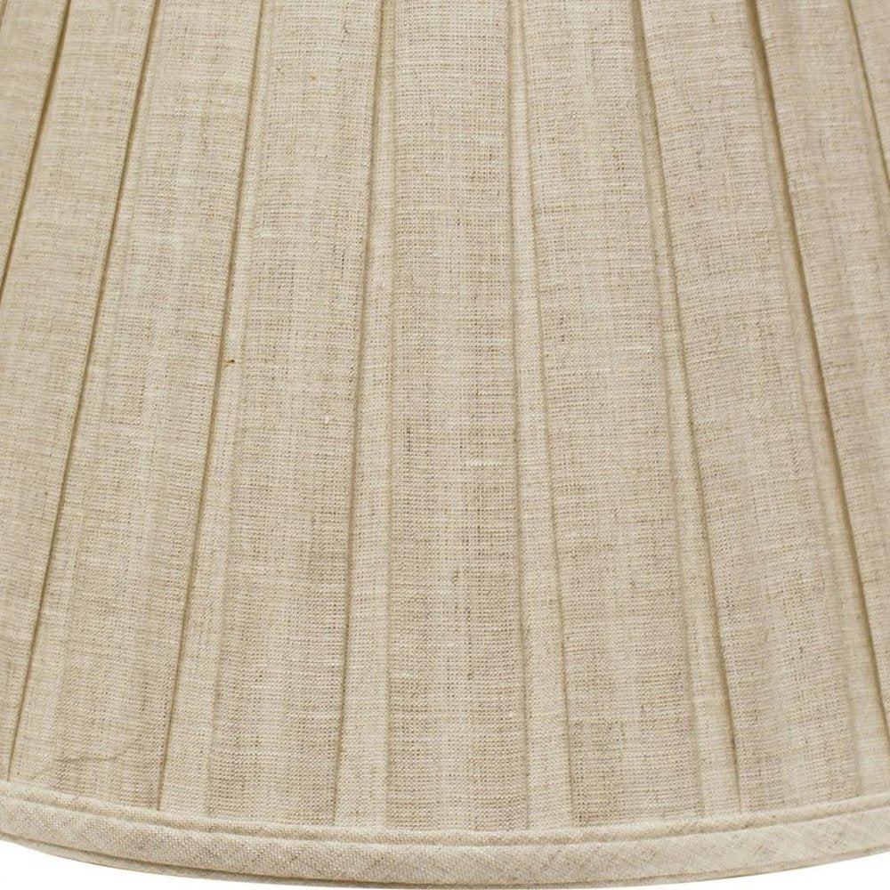 Cream Linen Pleated Empire Lamp Shade