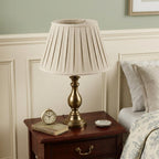 Cream Linen Pleated Empire Lamp Shade