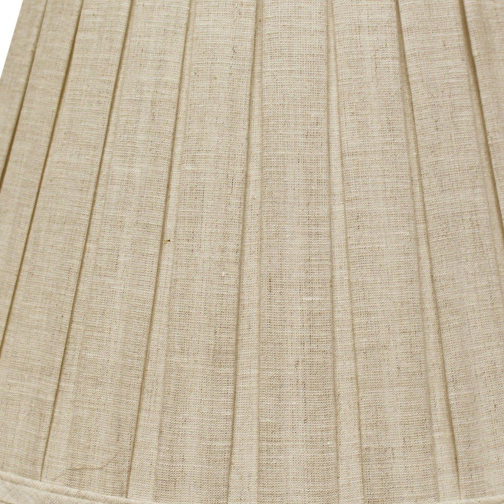 Cream Linen Pleated Empire Lamp Shade