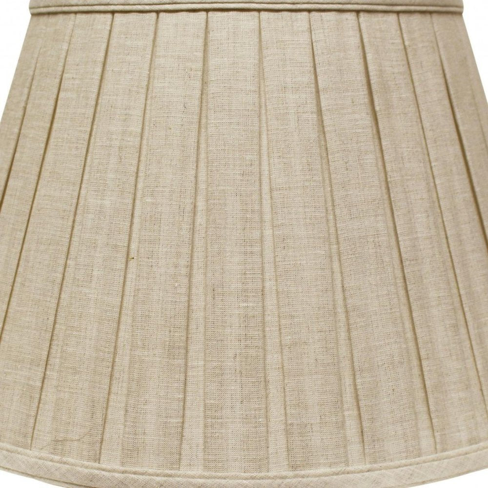 Cream Linen Pleated Empire Lamp Shade