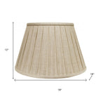 Cream Linen Pleated Empire Lamp Shade