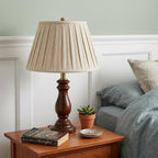 Cream Linen Pleated Empire Lamp Shade