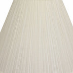 17" White Deep Cone Slanted Broadcloth Lampshade