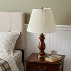 19" White Empire Slanted Broadcloth Lampshade