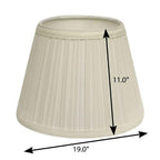 19" White Empire Slanted Broadcloth Lampshade