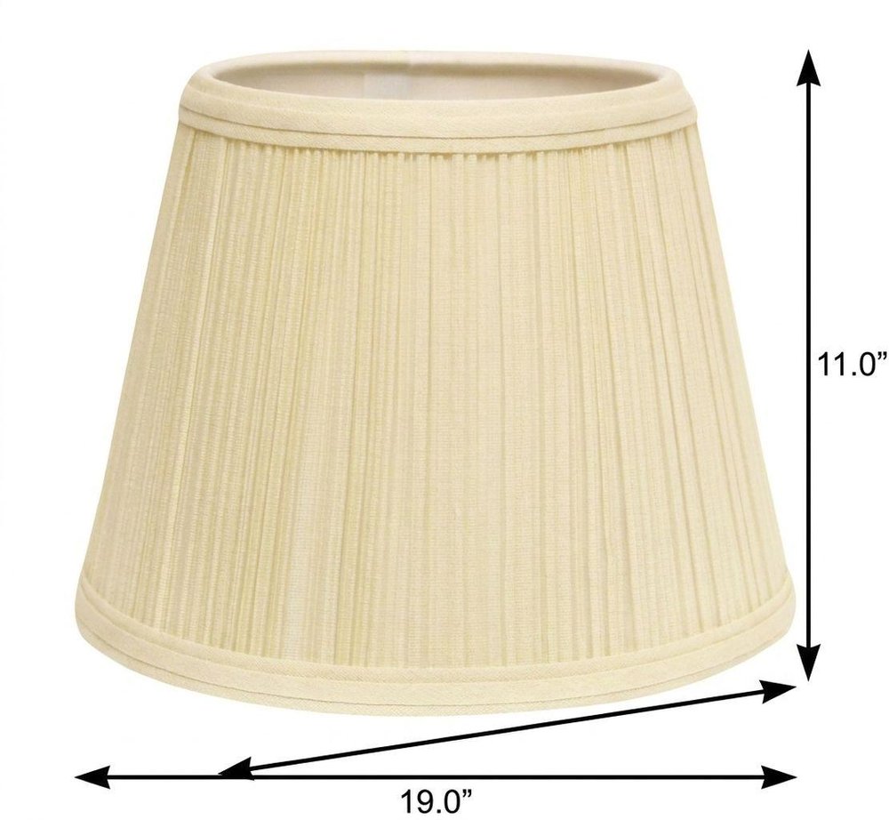 19" Ivory Empire Slanted Broadcloth Lampshade